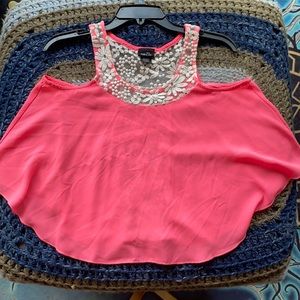 Hot Pink Rue21 Lace Top